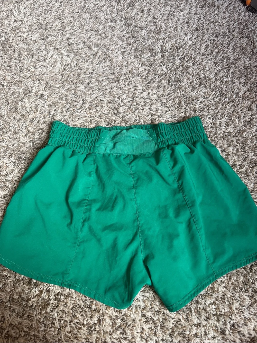 Nike Women's Green lined Running Shorts